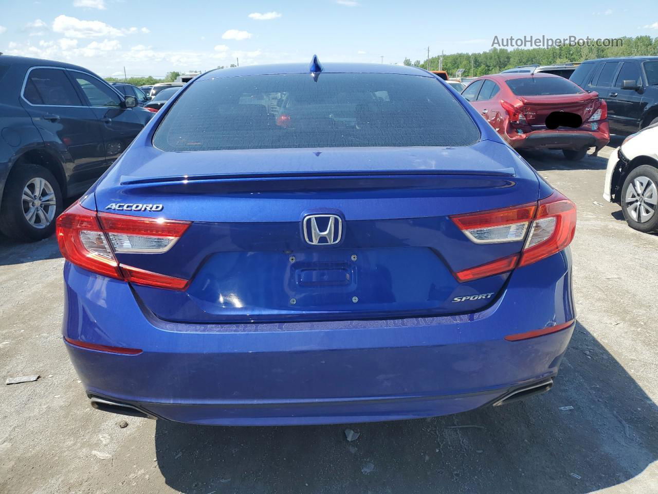 2018 Honda Accord Sport Blue vin: 1HGCV1F33JA238749