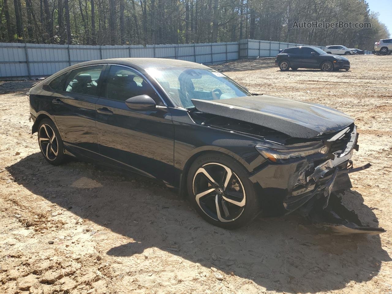 2018 Honda Accord Sport Черный vin: 1HGCV1F33JA243952