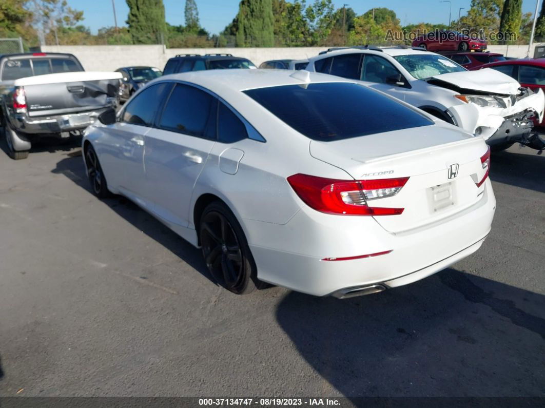 2018 Honda Accord Sedan Sport 1.5t White vin: 1HGCV1F33JA260525