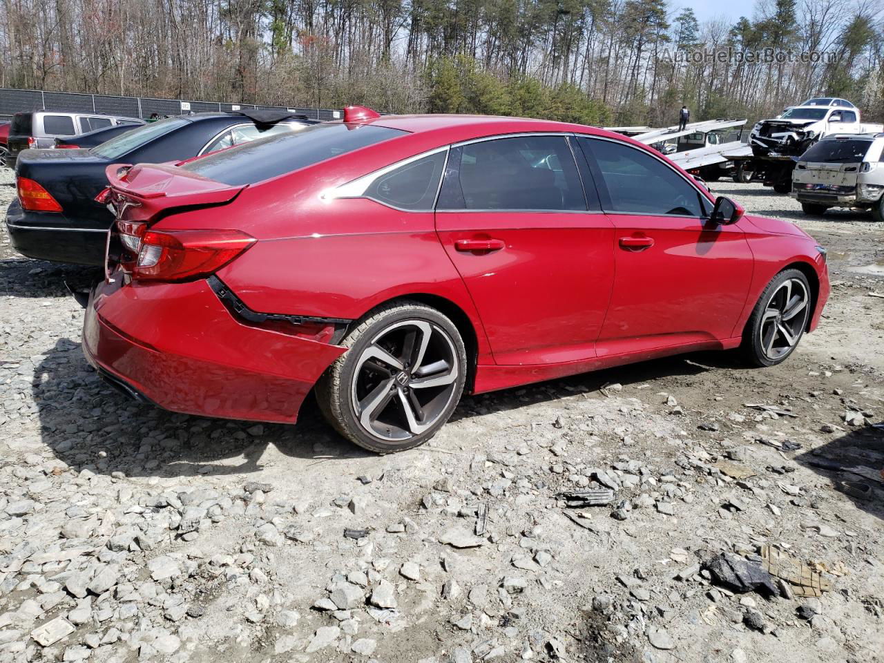 2018 Honda Accord Sport Red vin: 1HGCV1F33JA260802