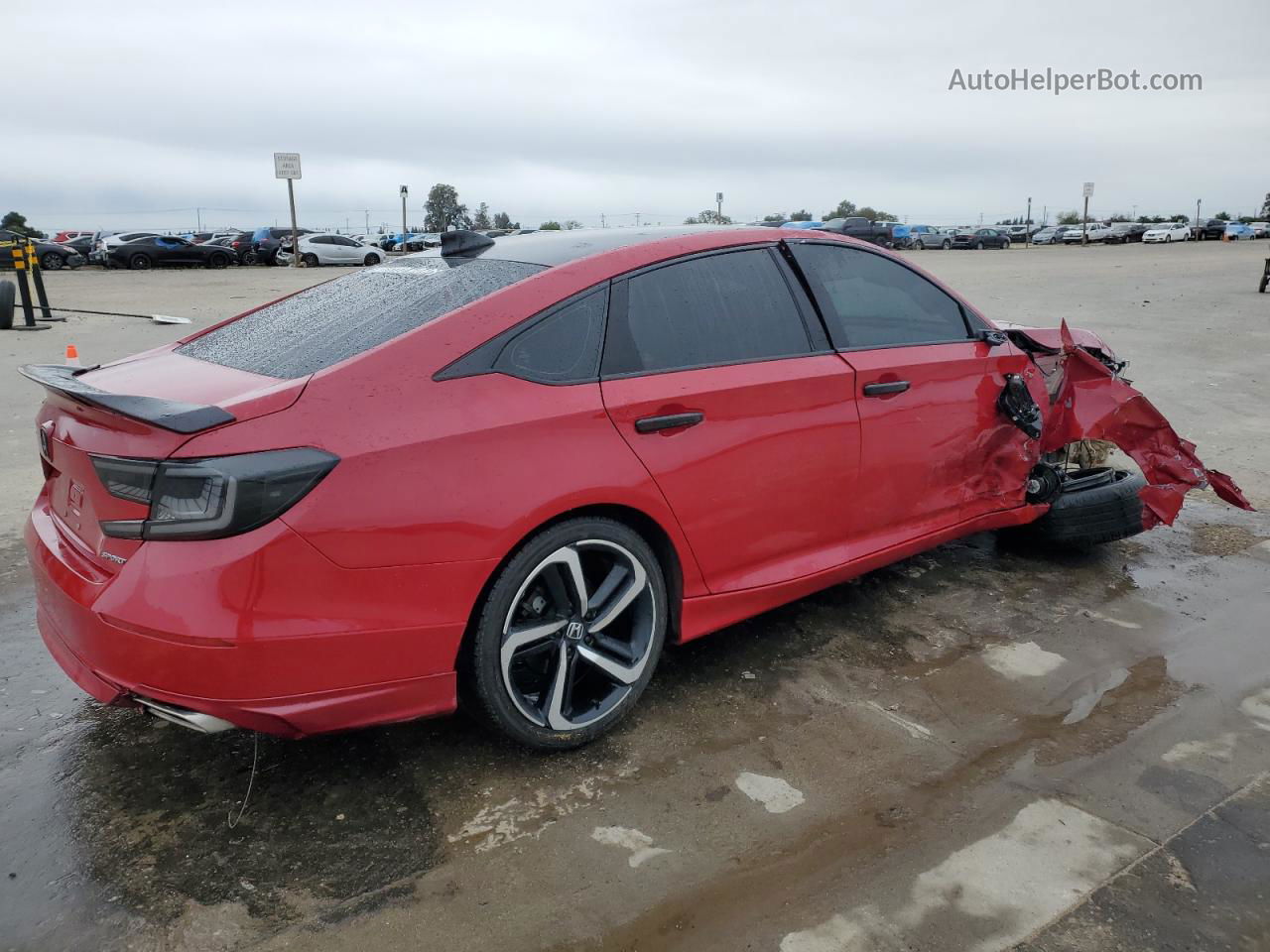 2019 Honda Accord Sport Red vin: 1HGCV1F33KA001664