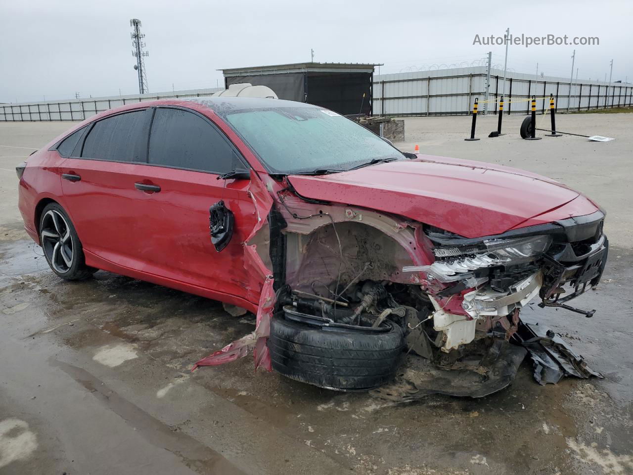 2019 Honda Accord Sport Red vin: 1HGCV1F33KA001664