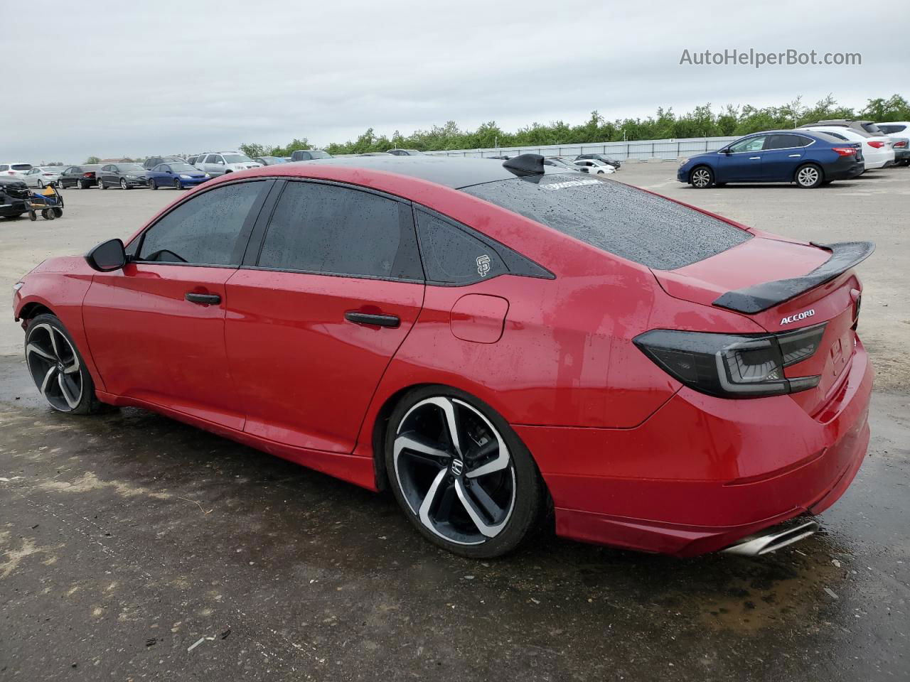 2019 Honda Accord Sport Red vin: 1HGCV1F33KA001664