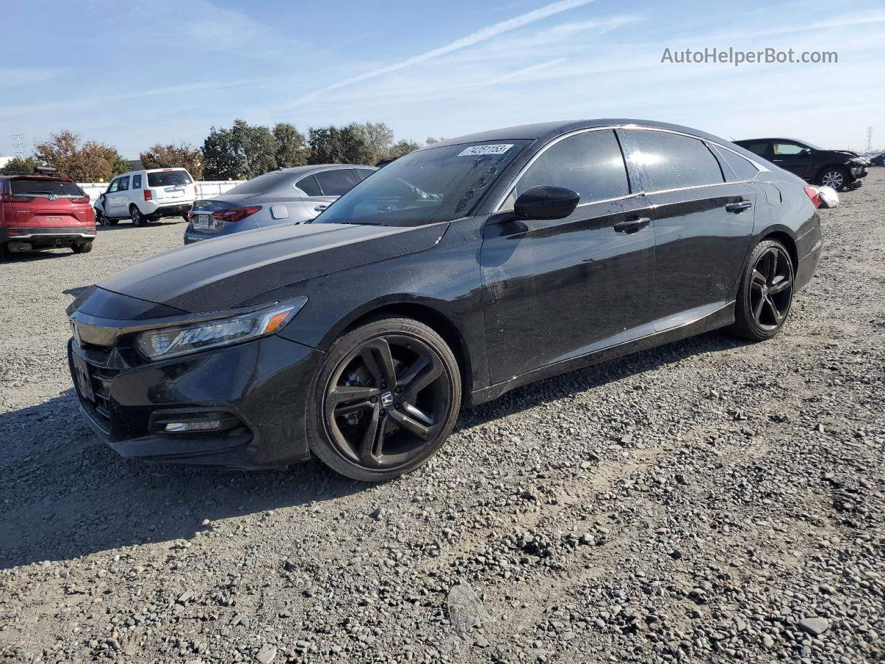 2019 Honda Accord Sport Черный vin: 1HGCV1F33KA012776