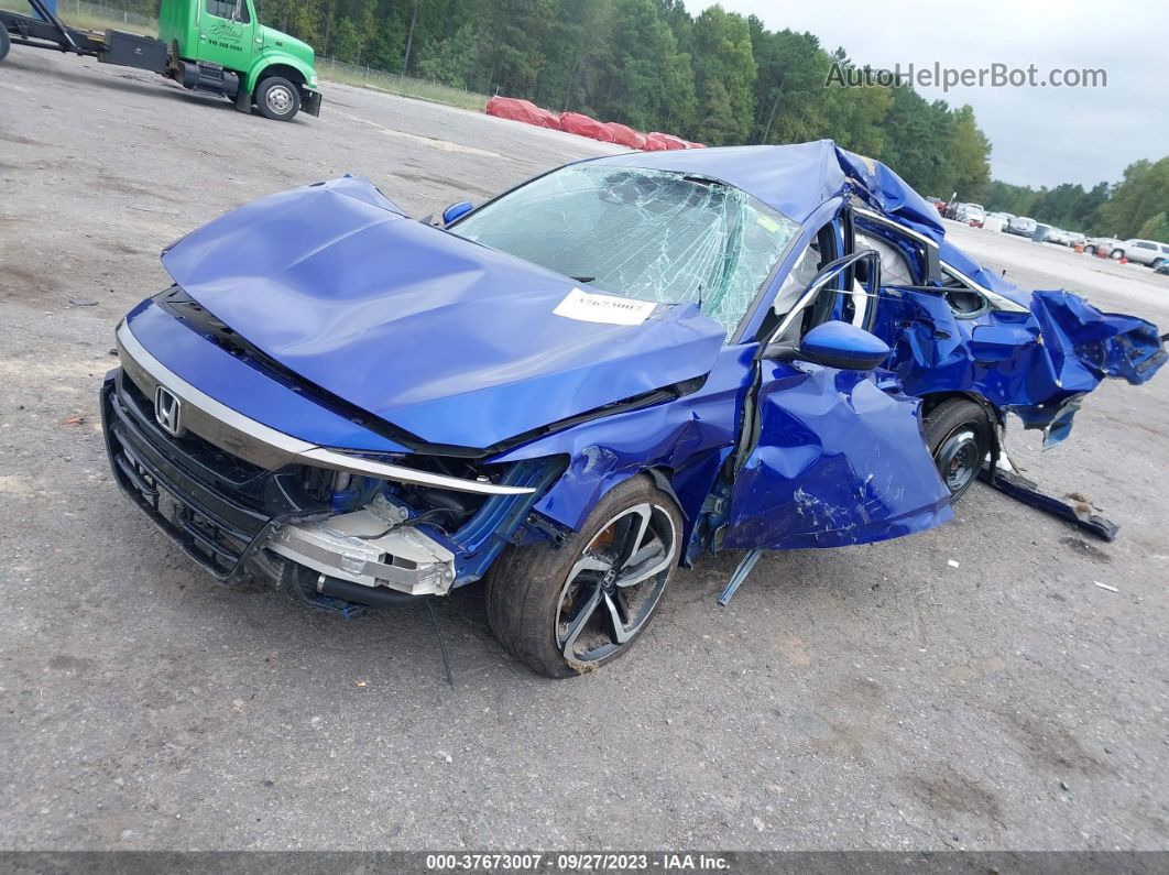 2019 Honda Accord Sport Blue vin: 1HGCV1F33KA019596