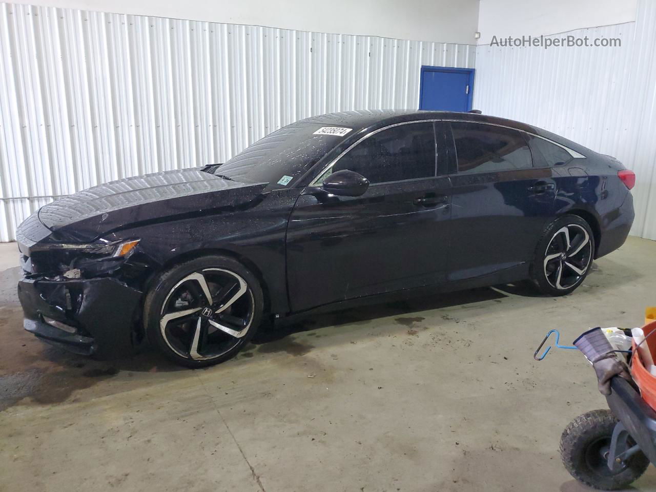 2019 Honda Accord Sport Черный vin: 1HGCV1F33KA037080