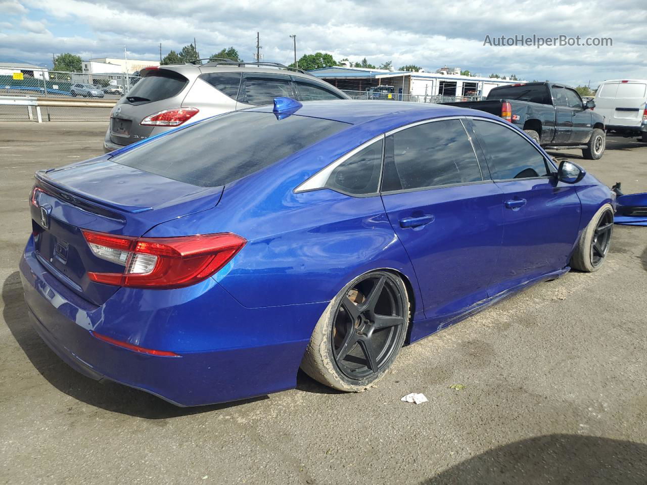 2019 Honda Accord Sport Blue vin: 1HGCV1F33KA043946