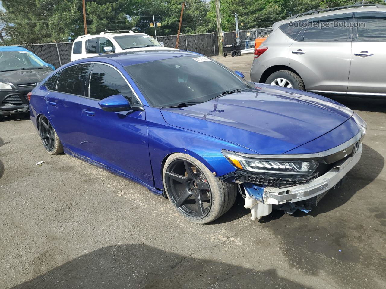 2019 Honda Accord Sport Blue vin: 1HGCV1F33KA043946