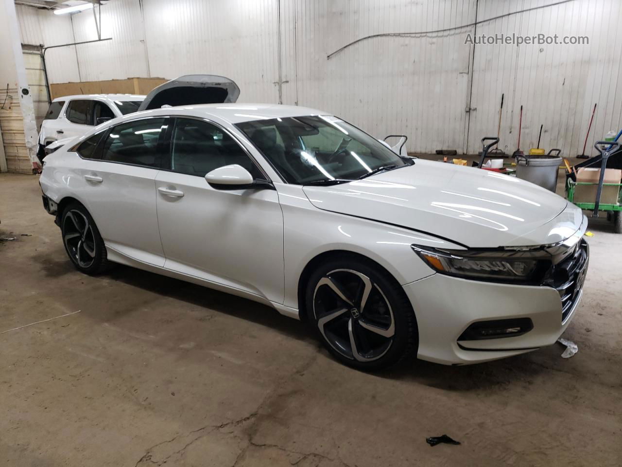 2019 Honda Accord Sport White vin: 1HGCV1F33KA057278