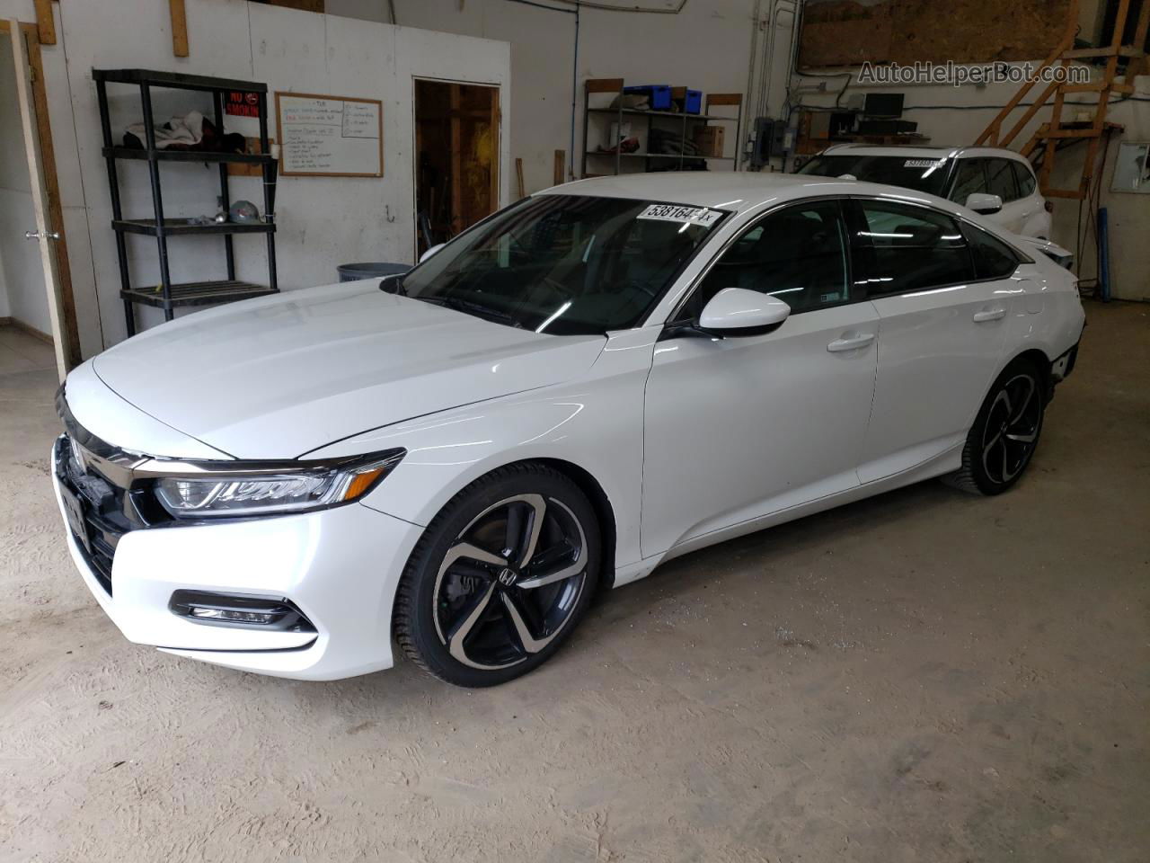 2019 Honda Accord Sport White vin: 1HGCV1F33KA057278