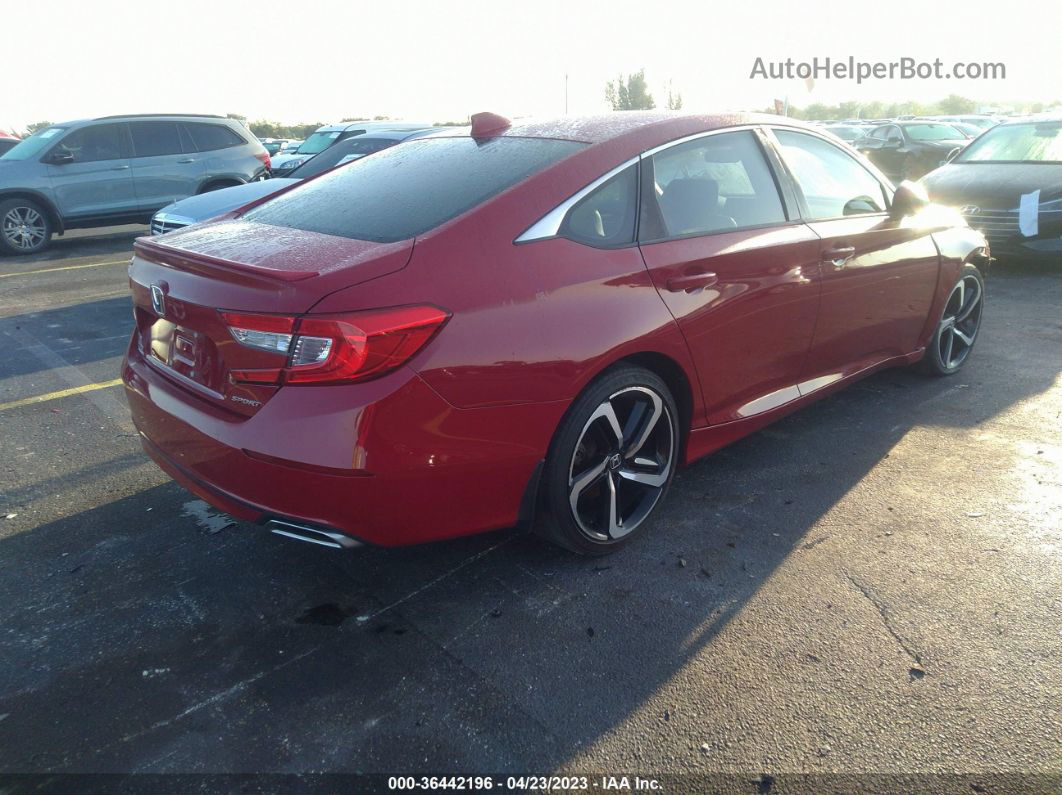 2019 Honda Accord Sedan Sport 1.5t Red vin: 1HGCV1F33KA101120