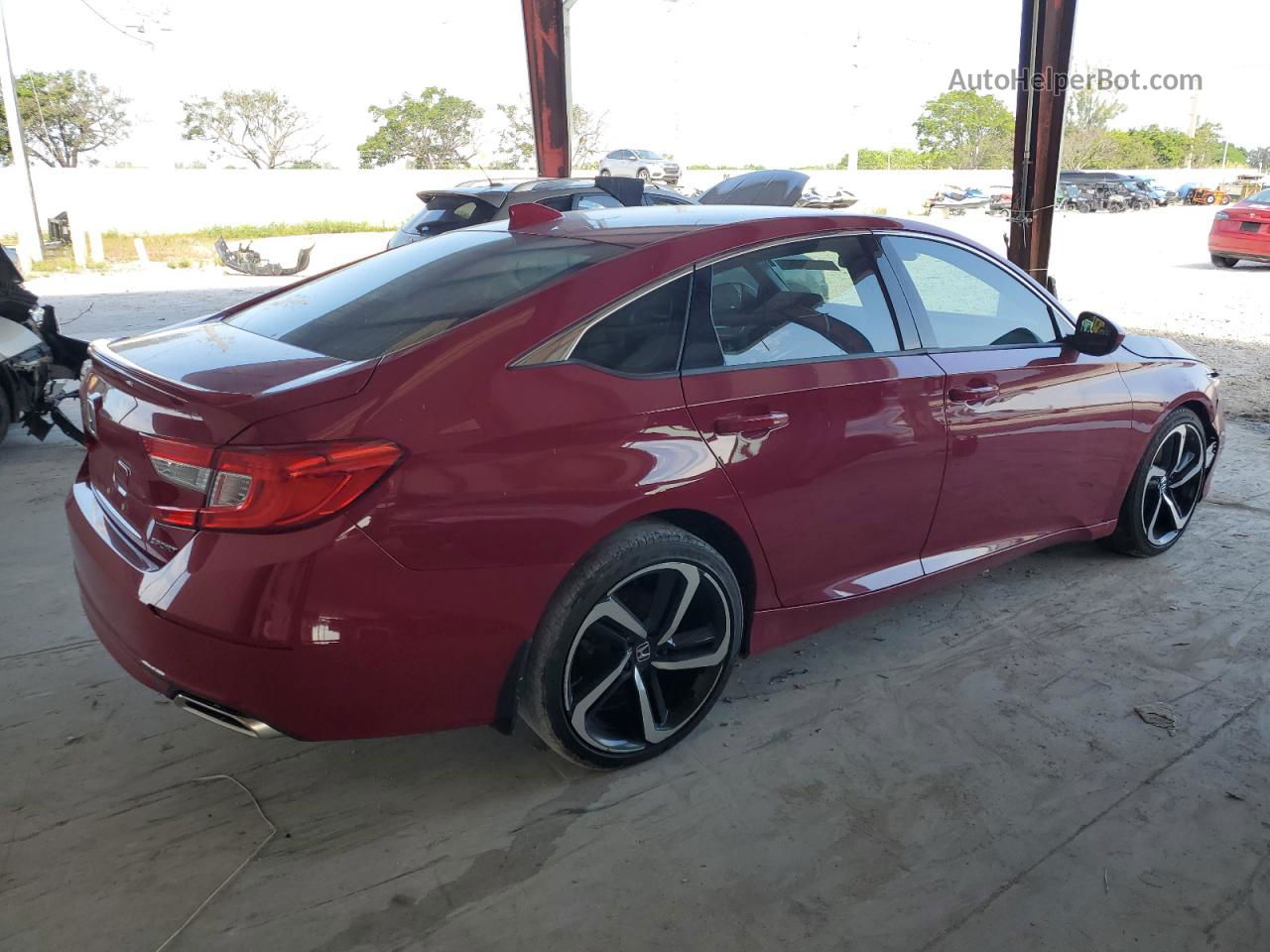 2019 Honda Accord Sport Red vin: 1HGCV1F33KA101120