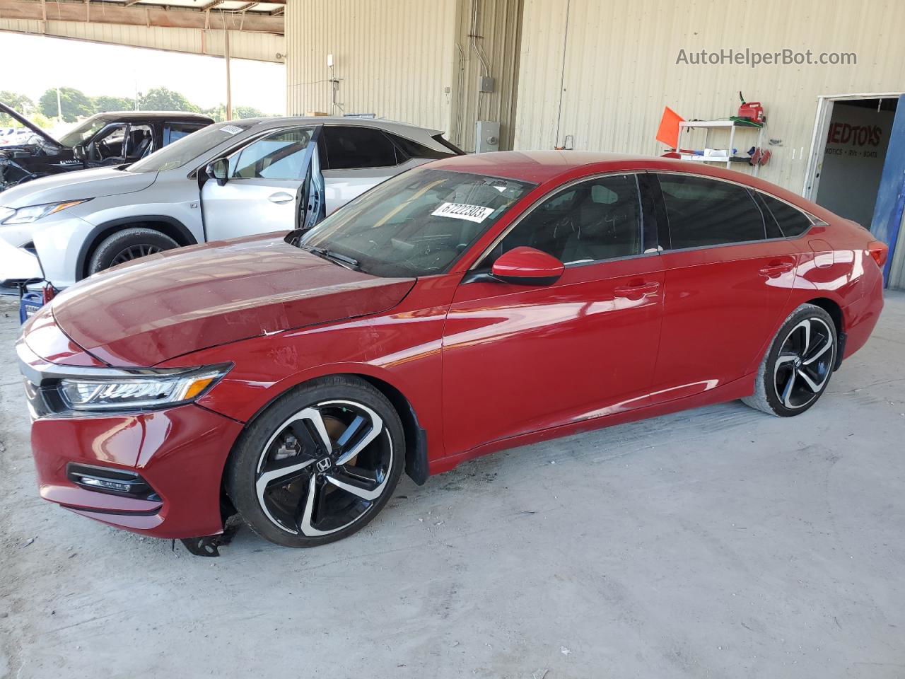 2019 Honda Accord Sport Red vin: 1HGCV1F33KA101120