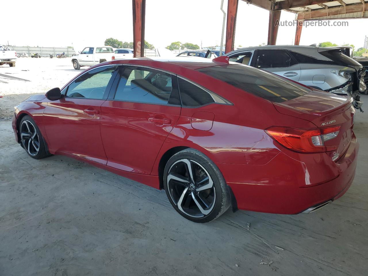 2019 Honda Accord Sport Red vin: 1HGCV1F33KA101120