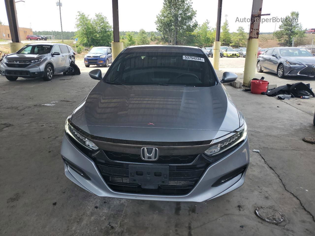 2019 Honda Accord Sport Silver vin: 1HGCV1F33KA129144