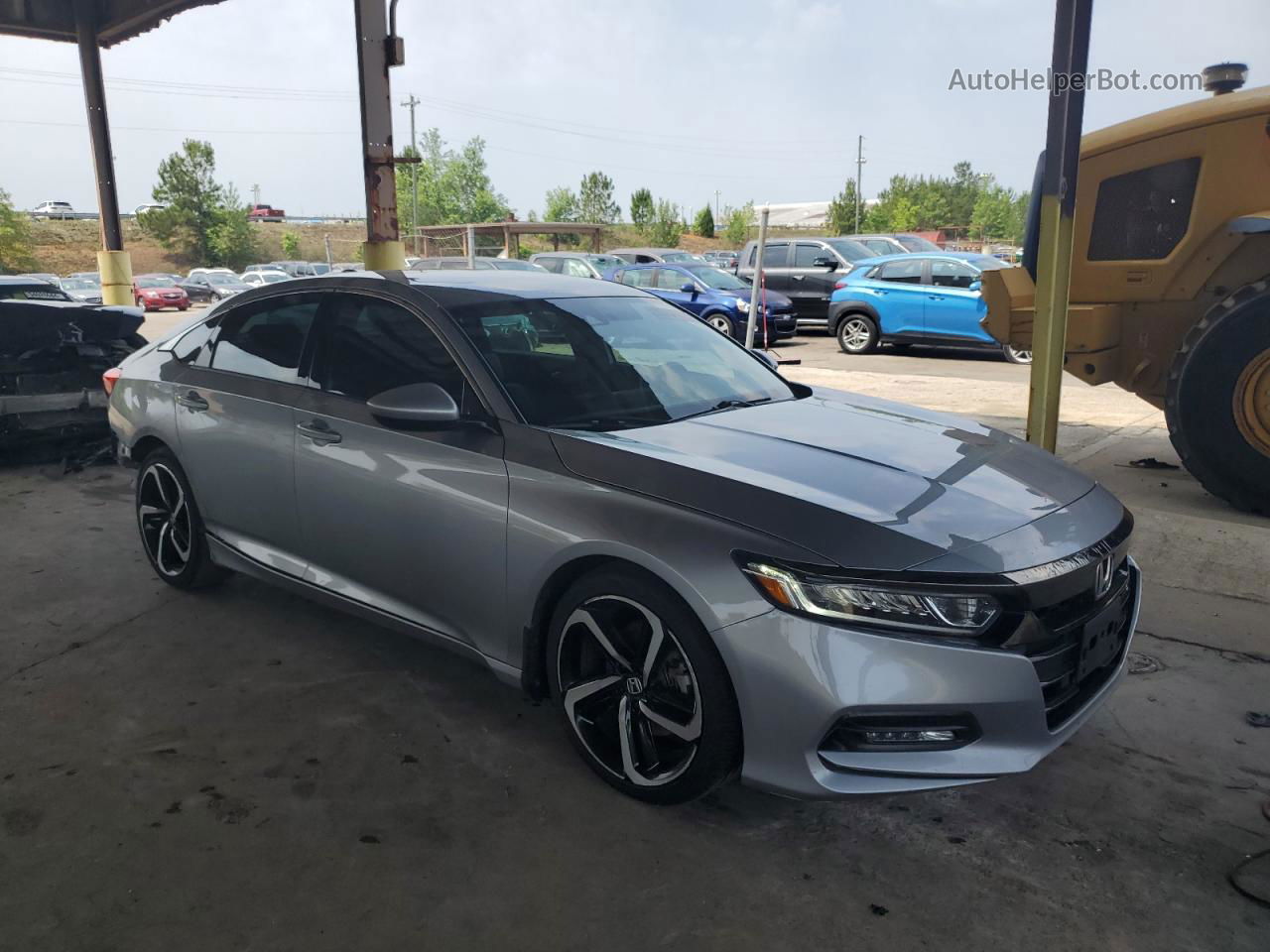 2019 Honda Accord Sport Silver vin: 1HGCV1F33KA129144