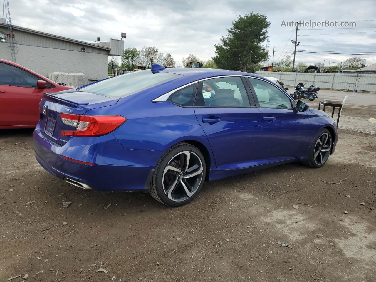 2019 Honda Accord Sport Blue vin: 1HGCV1F33KA140127