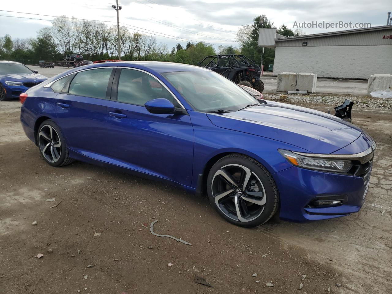 2019 Honda Accord Sport Blue vin: 1HGCV1F33KA140127