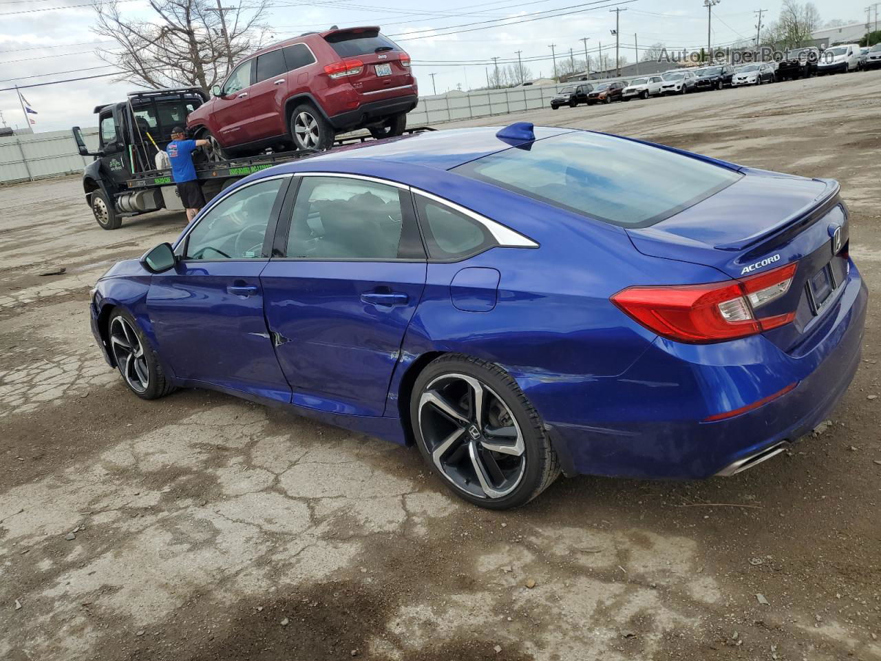 2019 Honda Accord Sport Blue vin: 1HGCV1F33KA140127