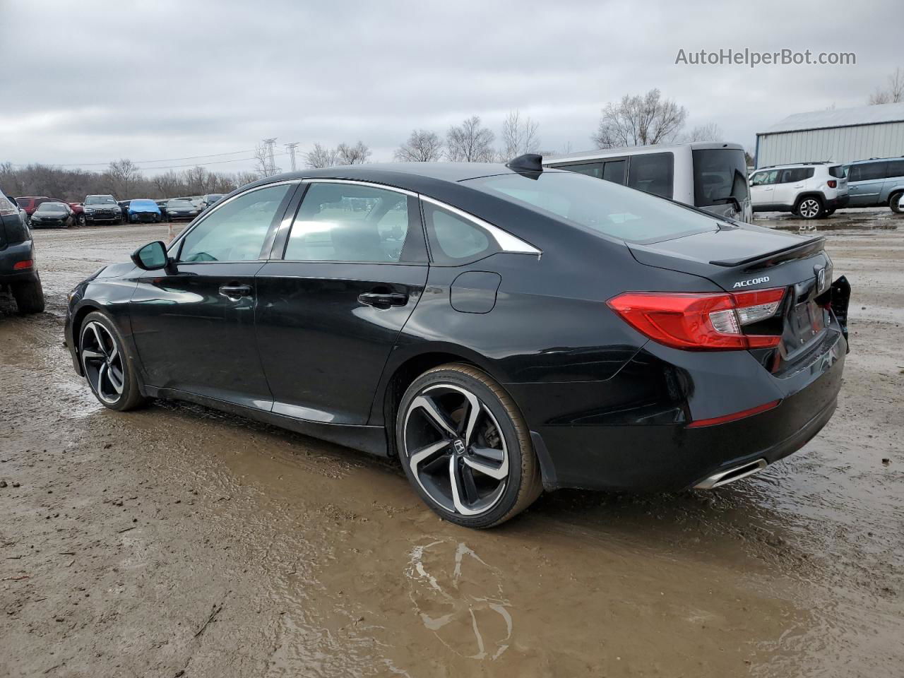 2019 Honda Accord Sport Черный vin: 1HGCV1F33KA142332