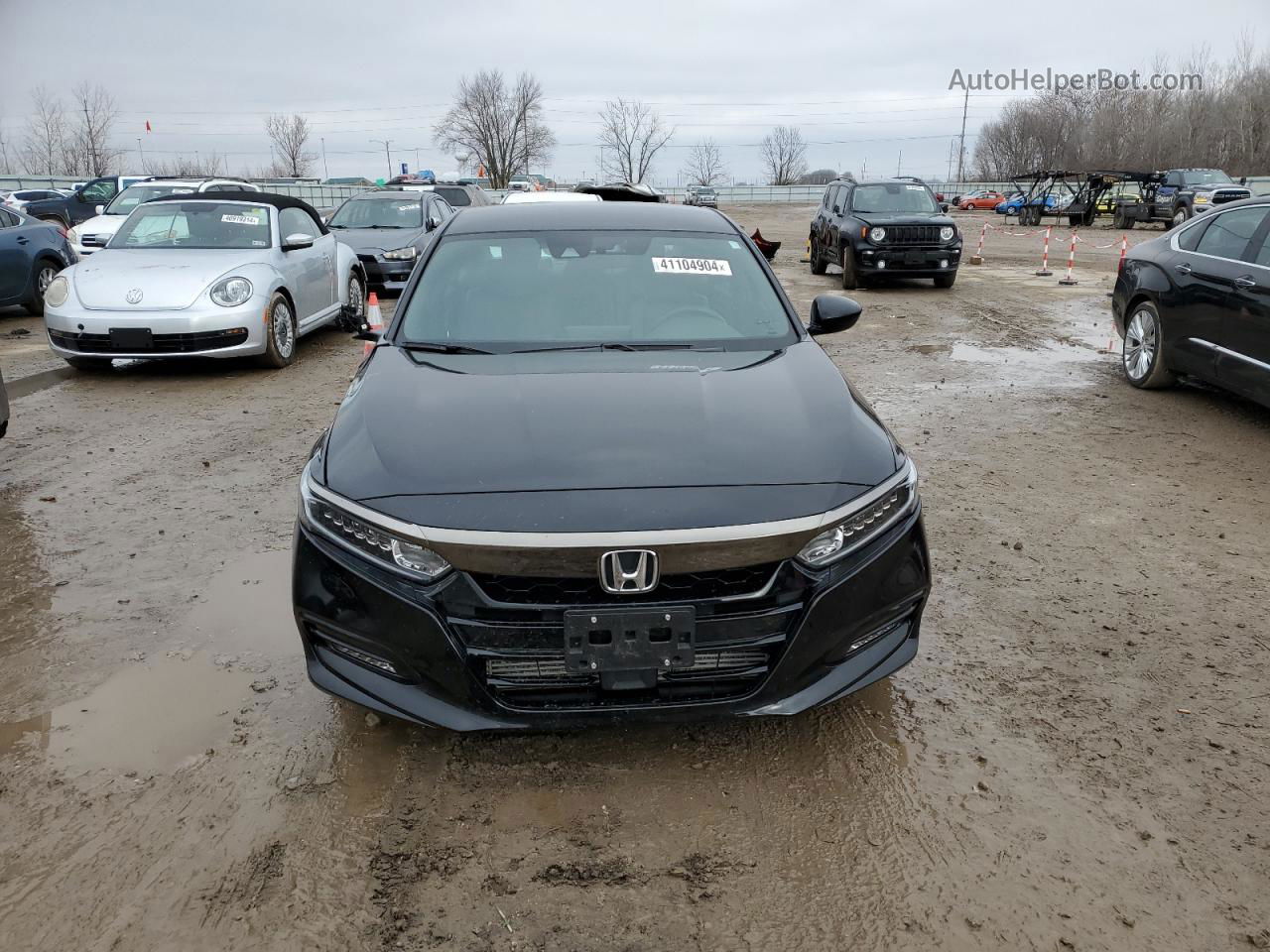 2019 Honda Accord Sport Черный vin: 1HGCV1F33KA142332