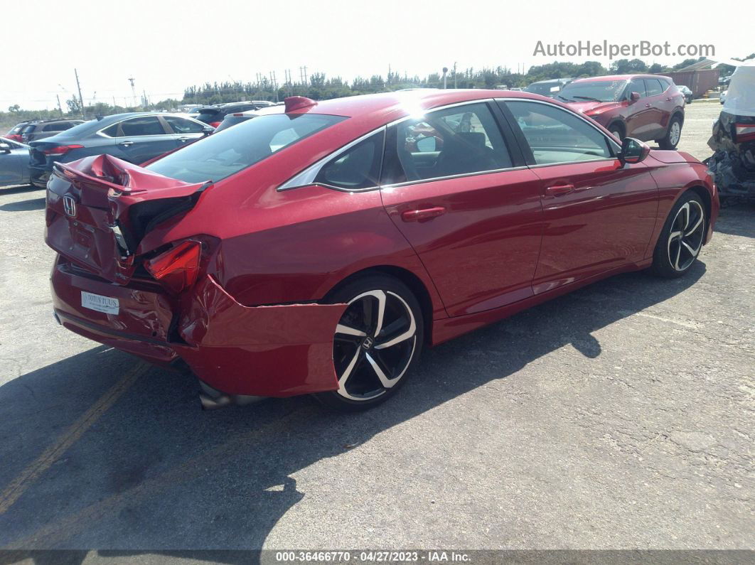 2019 Honda Accord Sedan Sport 1.5t Red vin: 1HGCV1F33KA149930