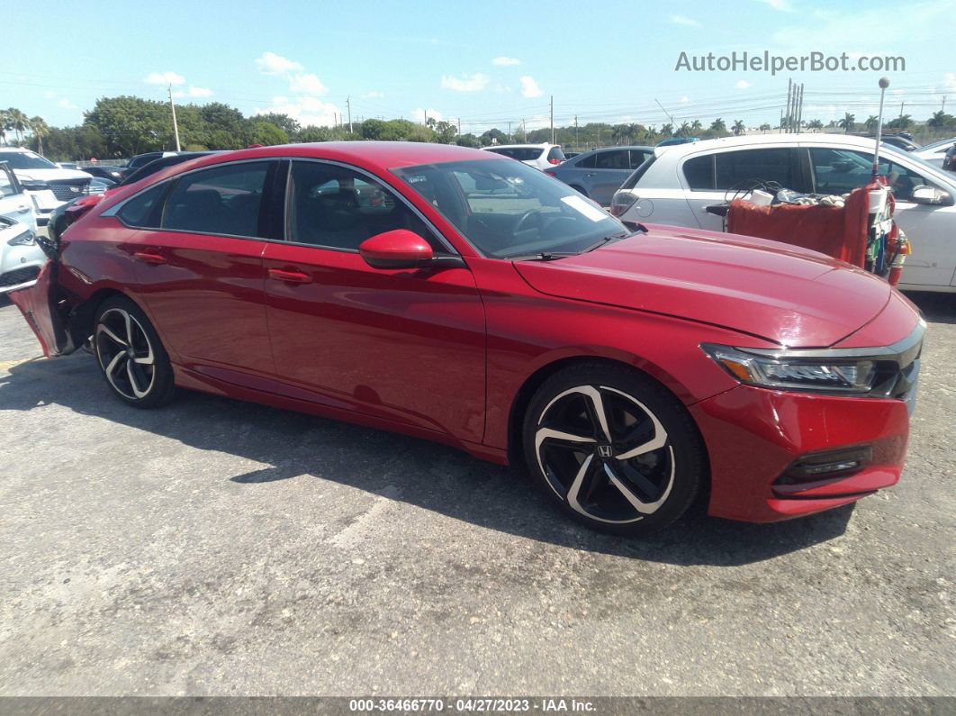 2019 Honda Accord Sedan Sport 1.5t Red vin: 1HGCV1F33KA149930