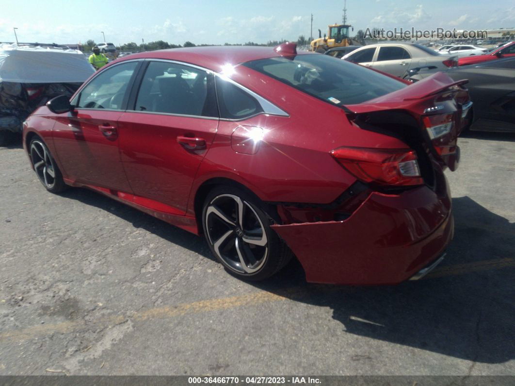 2019 Honda Accord Sedan Sport 1.5t Red vin: 1HGCV1F33KA149930