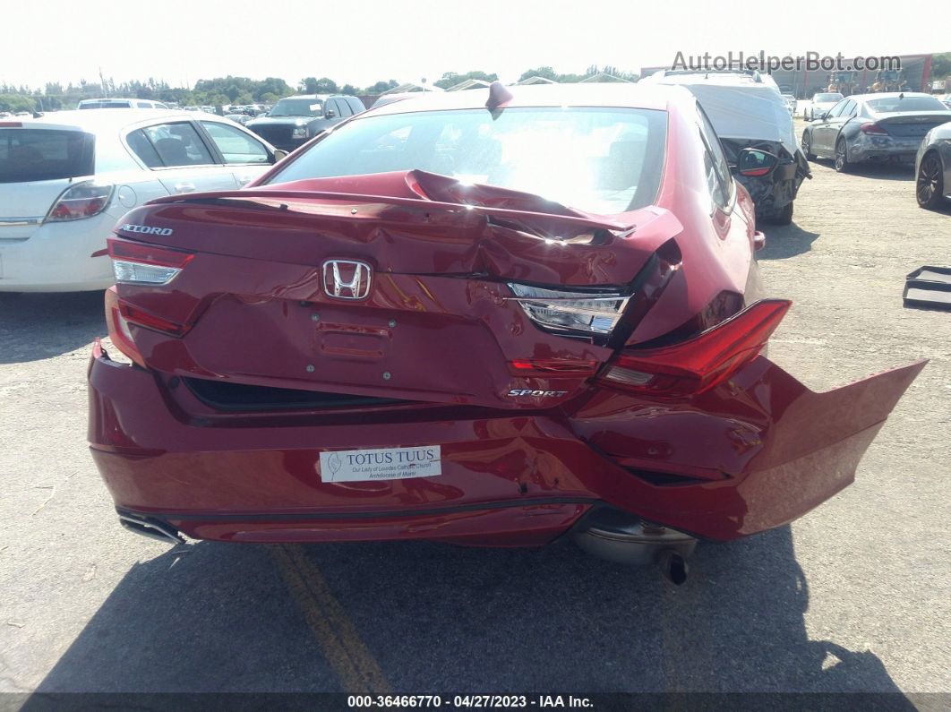 2019 Honda Accord Sedan Sport 1.5t Red vin: 1HGCV1F33KA149930