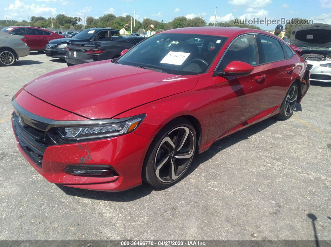 2019 Honda Accord Sedan Sport 1.5t Red vin: 1HGCV1F33KA149930