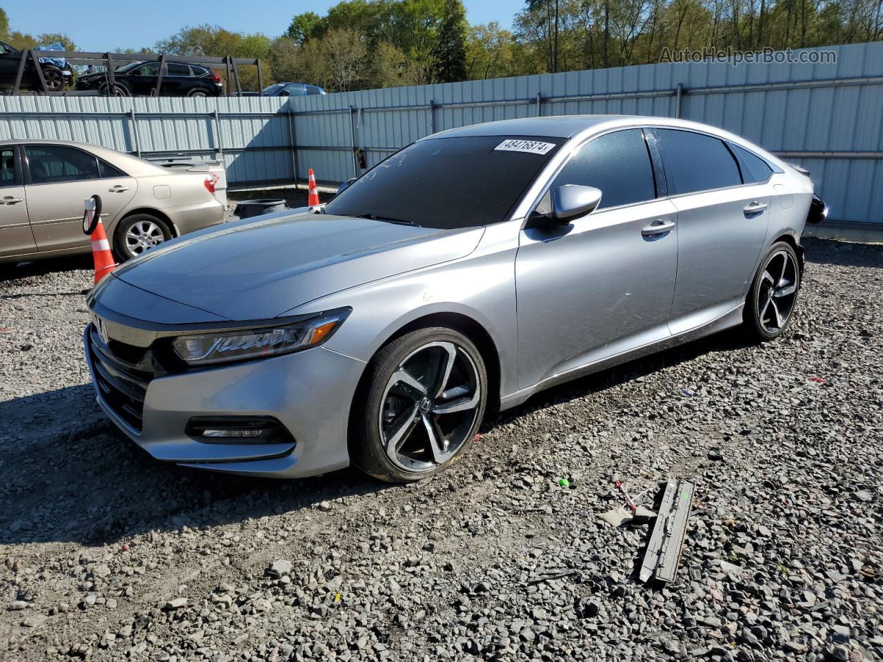 2019 Honda Accord Sport Серебряный vin: 1HGCV1F33KA151659