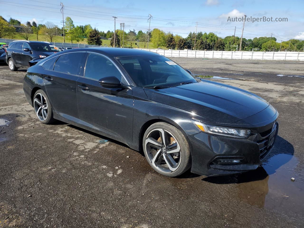 2019 Honda Accord Sport Черный vin: 1HGCV1F33KA156148