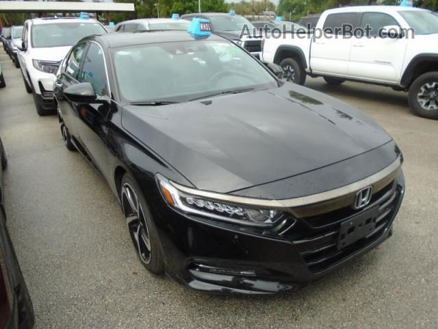 2020 Honda Accord Sedan Sport Черный vin: 1HGCV1F33LA024427