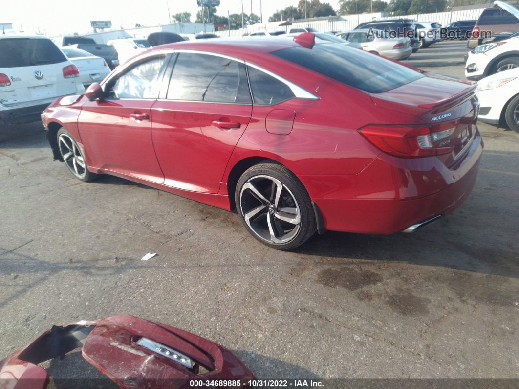 2018 Honda Accord Sedan Sport 1.5t Red vin: 1HGCV1F34JA002840