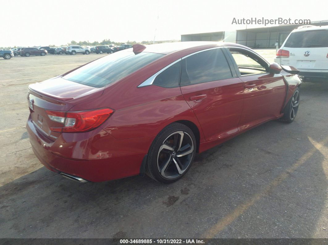 2018 Honda Accord Sedan Sport 1.5t Red vin: 1HGCV1F34JA002840