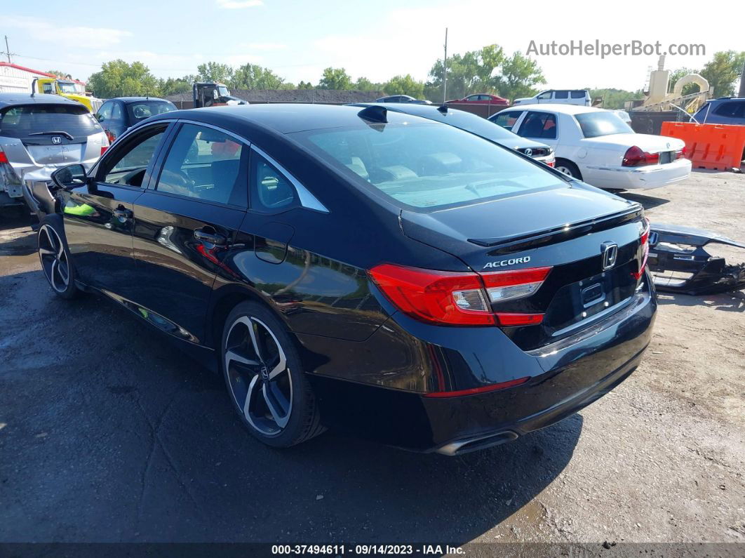 2018 Honda Accord Sport Черный vin: 1HGCV1F34JA039192