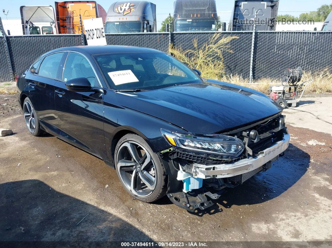 2018 Honda Accord Sport Black vin: 1HGCV1F34JA039192