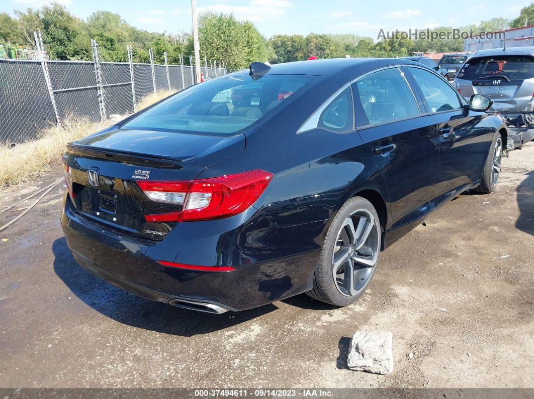 2018 Honda Accord Sport Черный vin: 1HGCV1F34JA039192