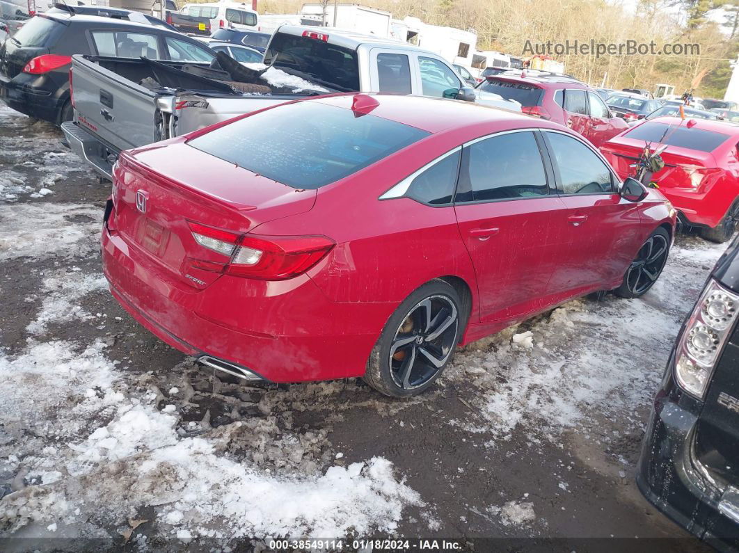 2018 Honda Accord Sport Красный vin: 1HGCV1F34JA054565