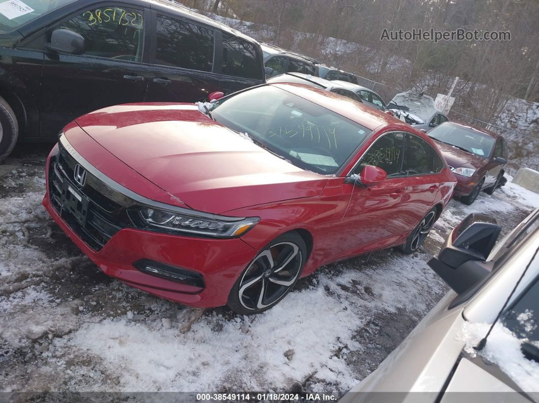 2018 Honda Accord Sport Red vin: 1HGCV1F34JA054565