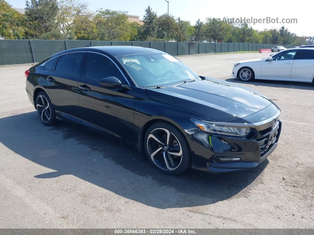 2018 Honda Accord Sport Черный vin: 1HGCV1F34JA099084