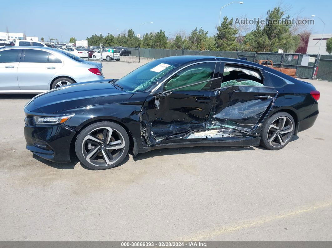 2018 Honda Accord Sport Черный vin: 1HGCV1F34JA099084