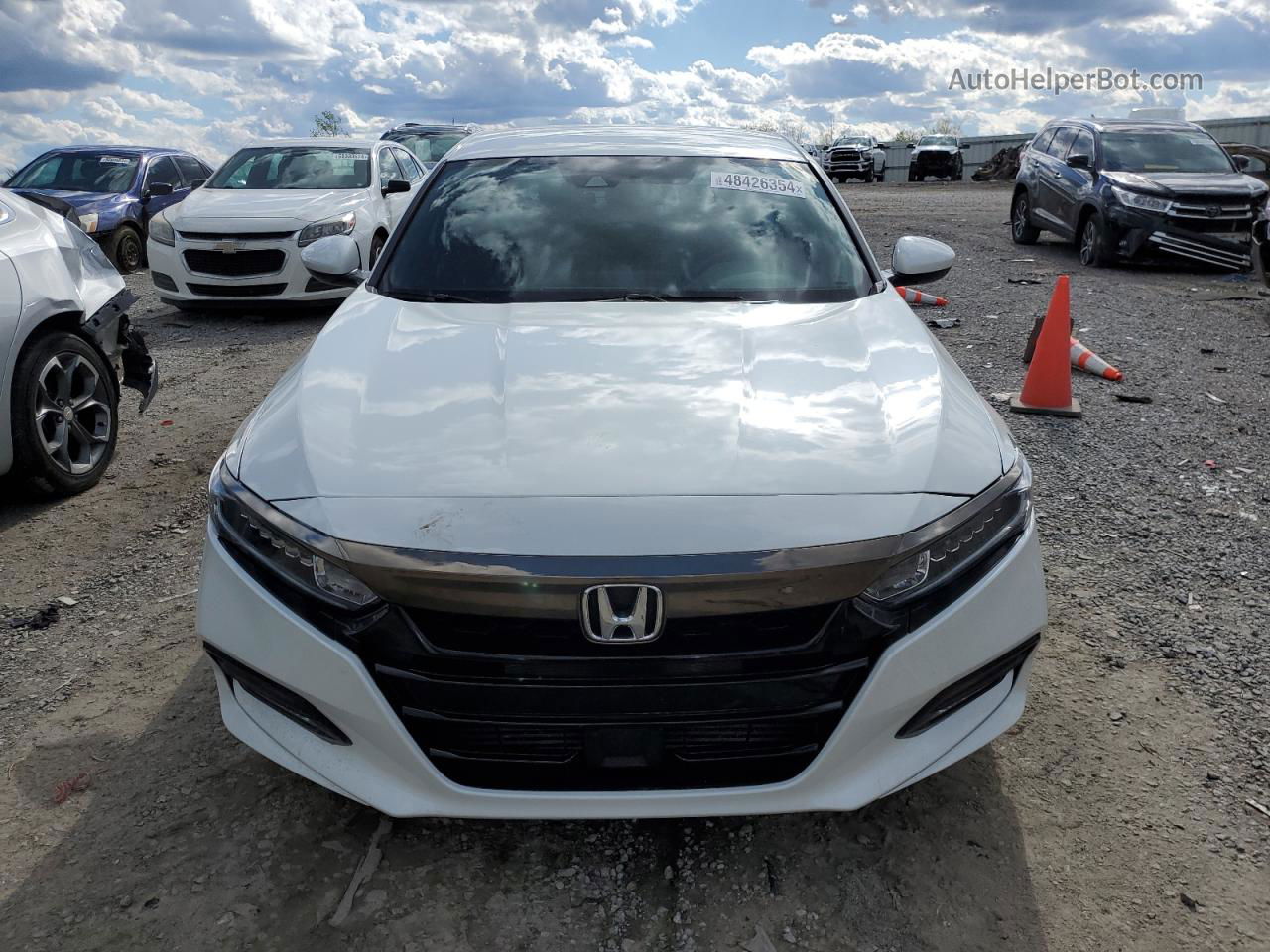 2018 Honda Accord Sport White vin: 1HGCV1F34JA101271