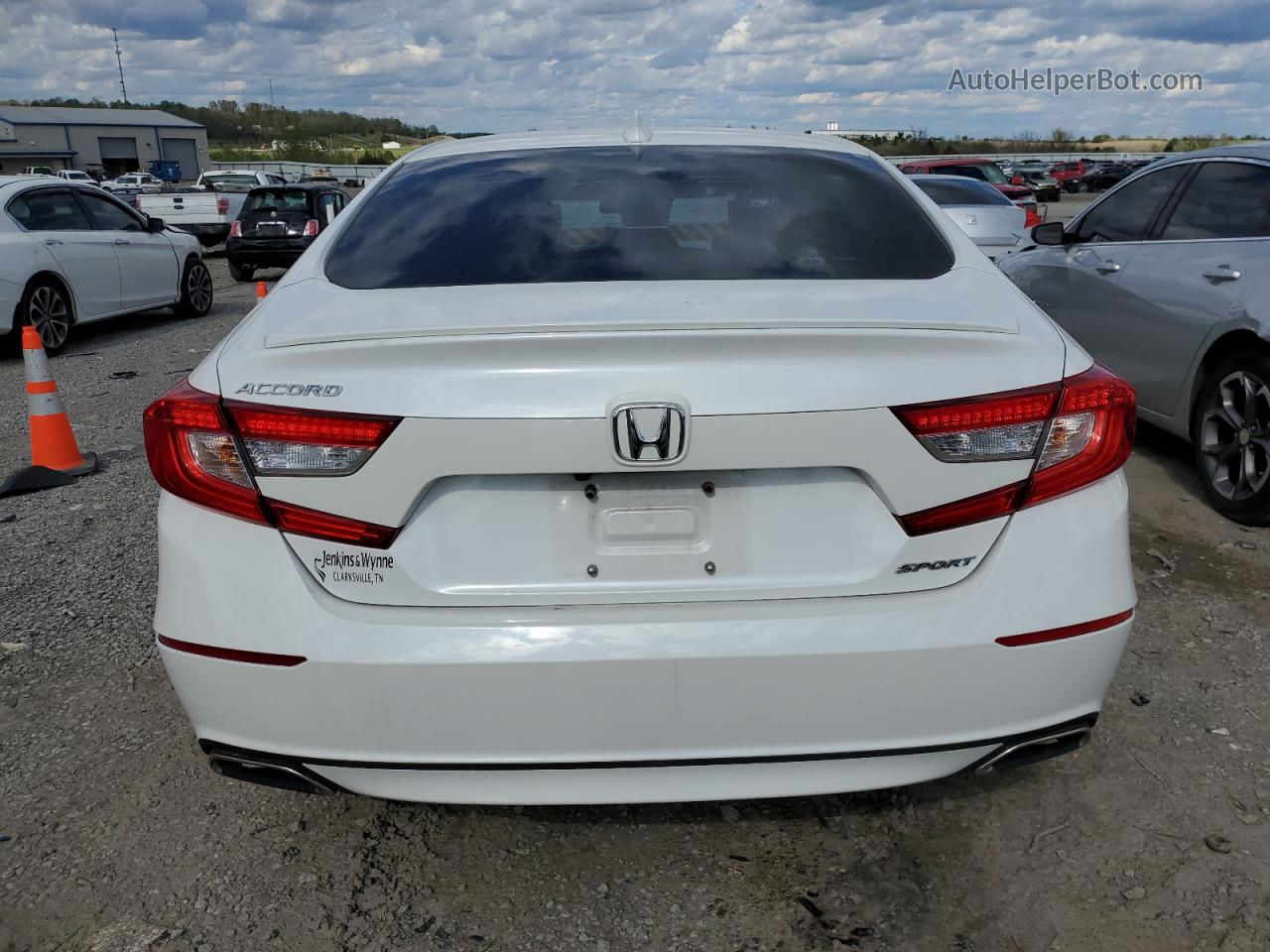 2018 Honda Accord Sport White vin: 1HGCV1F34JA101271