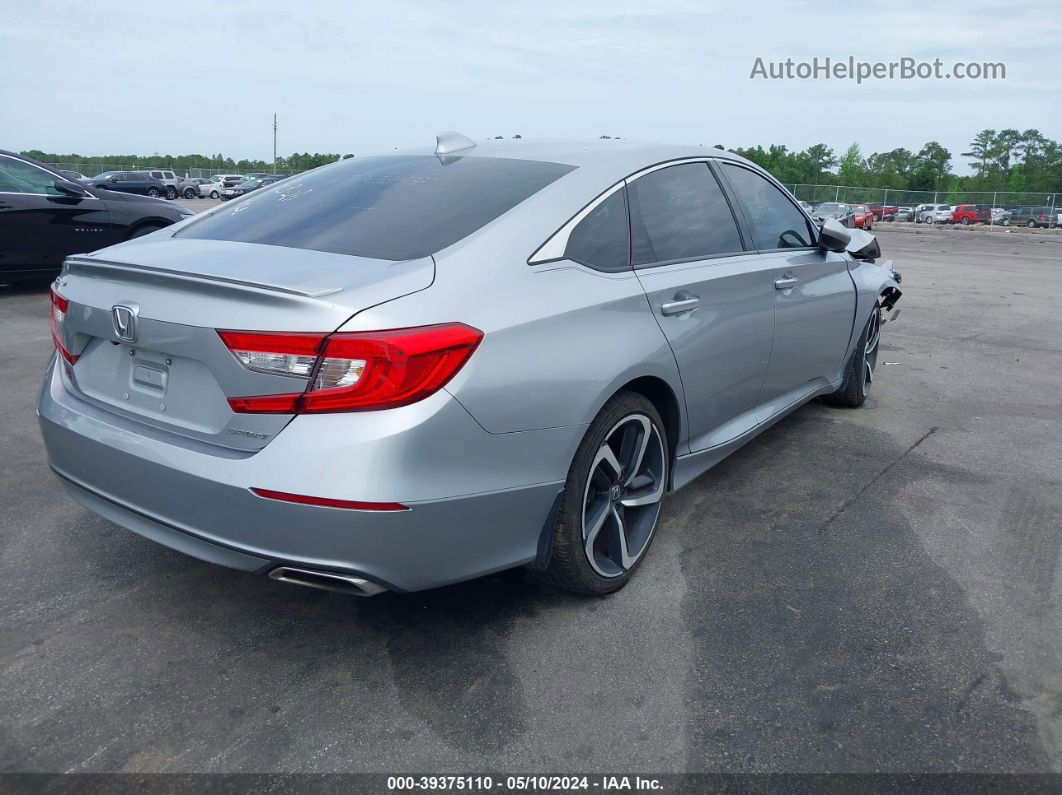 2018 Honda Accord Sport Silver vin: 1HGCV1F34JA126994