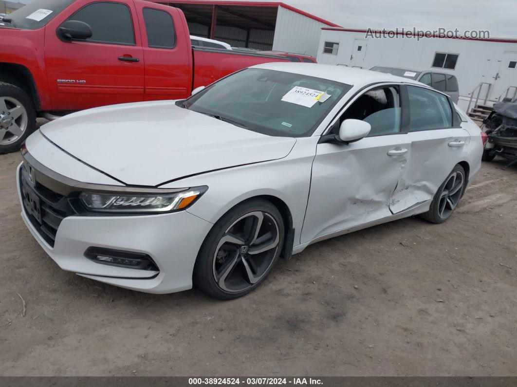 2018 Honda Accord Sport White vin: 1HGCV1F34JA129779