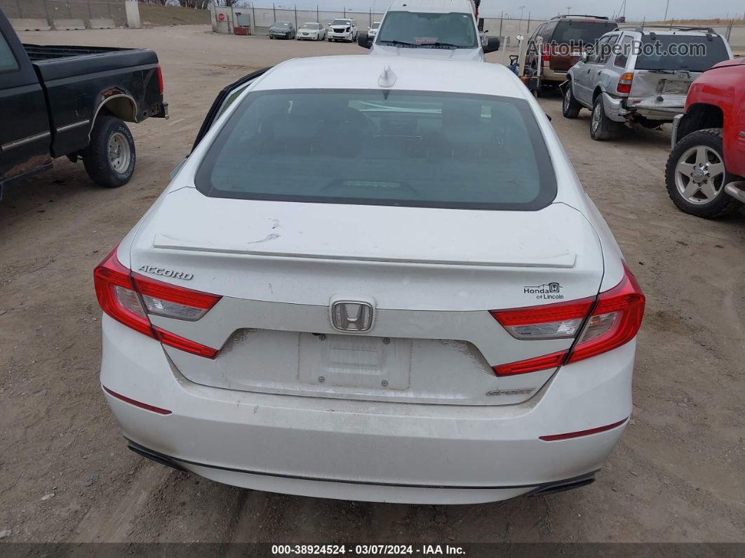 2018 Honda Accord Sport White vin: 1HGCV1F34JA129779