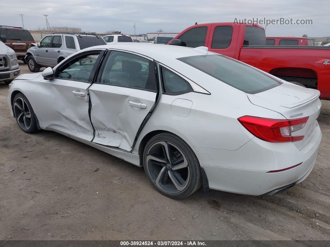 2018 Honda Accord Sport White vin: 1HGCV1F34JA129779