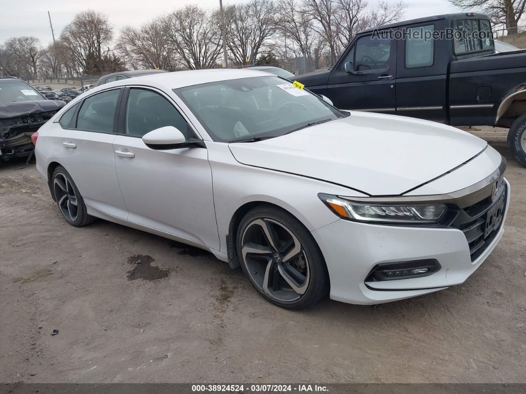 2018 Honda Accord Sport White vin: 1HGCV1F34JA129779