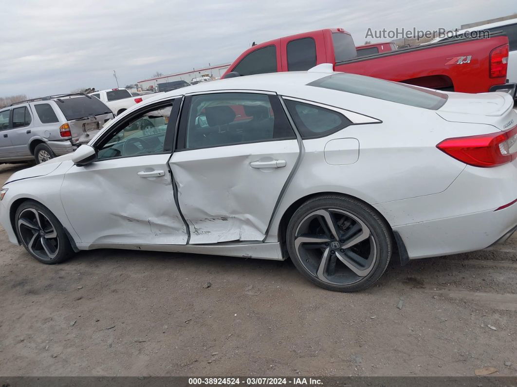 2018 Honda Accord Sport White vin: 1HGCV1F34JA129779